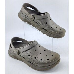 Skecher Valiant Brown Slip On Foam Clog Arch Fit Sandals Men's Size 13